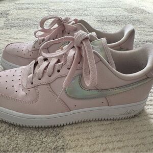Nike Pink Sneakers with Silver Swoosh